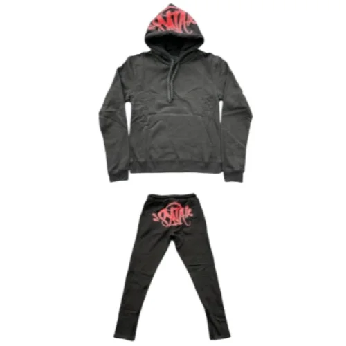 Syna Tracksuit Black-Red