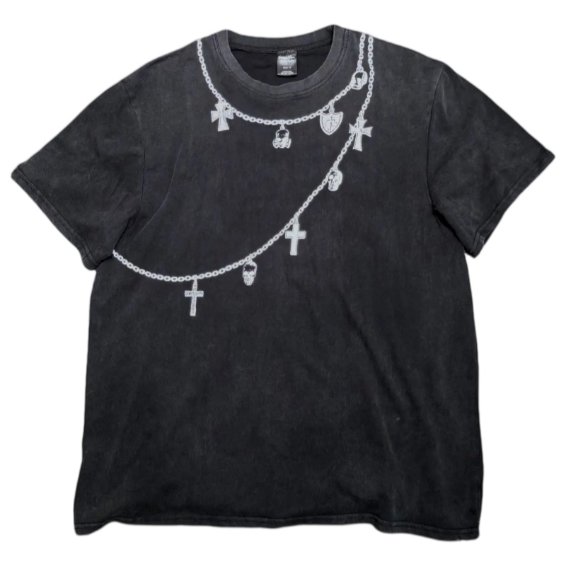 Number Nine 01ss Skeleton Necklace tee