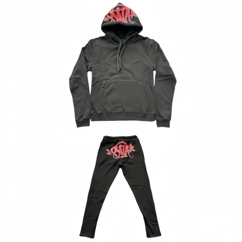 Syna Tracksuit Black-Red