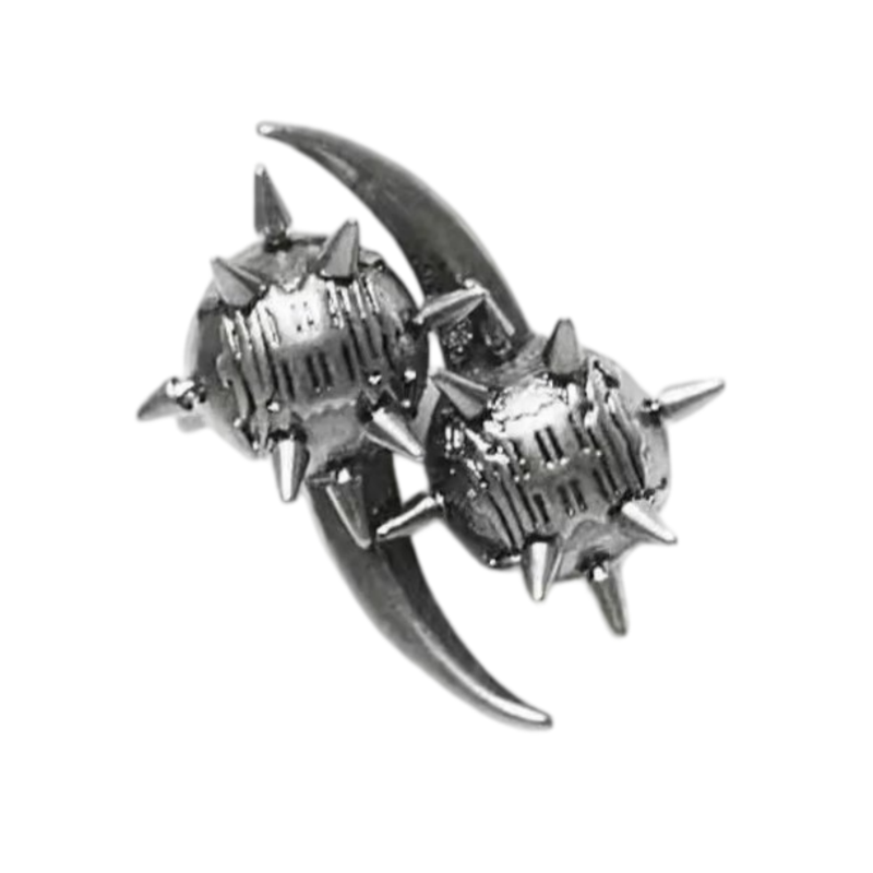 iimiii Residual Net I Series Dark Metal Beads Rivet Ring