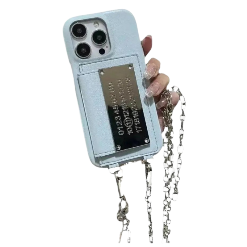 High-quality metal calendar cross-body card case for mobile phone