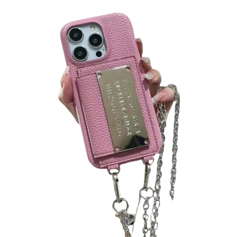 High-quality metal calendar cross-body card case for mobile phone