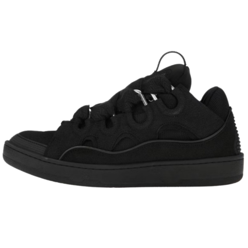 Lanvin Leather Curb Triple Black