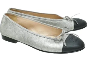 Chanel Bicolor CC Cap Toe Ballet Flats