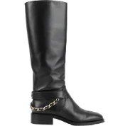Chanel Boots Chain Black Leather