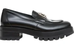 Chanel Leather CC Platform Logo Loafer