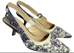 Dior Cloth Heels Blue