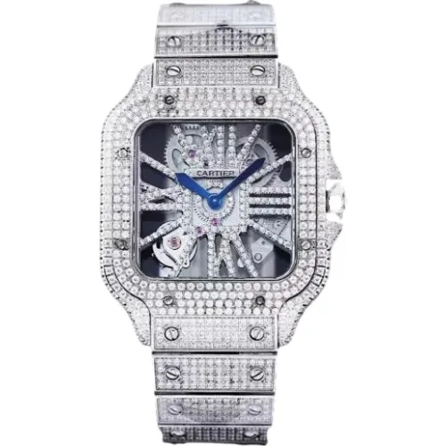 Cartier Santos Skeleton Iced Out