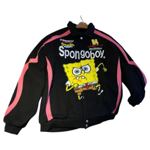 Supreme SpongeBob SquarePants Jeff Hamilton Racing Jacket