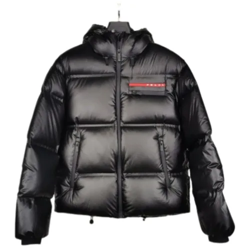 Prada Technical Puffer Jacket Black